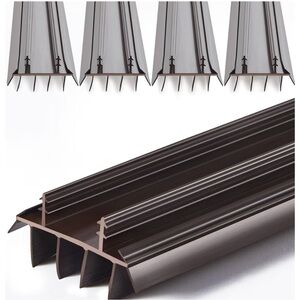 4-Pack 32” Door Bottom Seal 1-3/4” Kerf Weatherstrip Brown PVC NEW